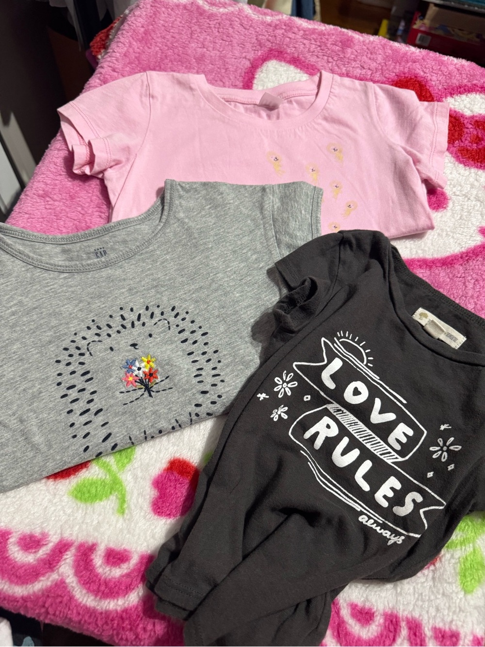 Tucker + Tate Girls' Pink, Gray & Black Short-Sleeve Tee Set